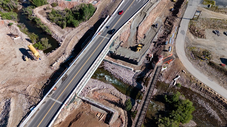 US 285 CO 9 Intersection Improvements and Bridge Replacement Overhead View Bridge Work Fairplay.jpg detail image