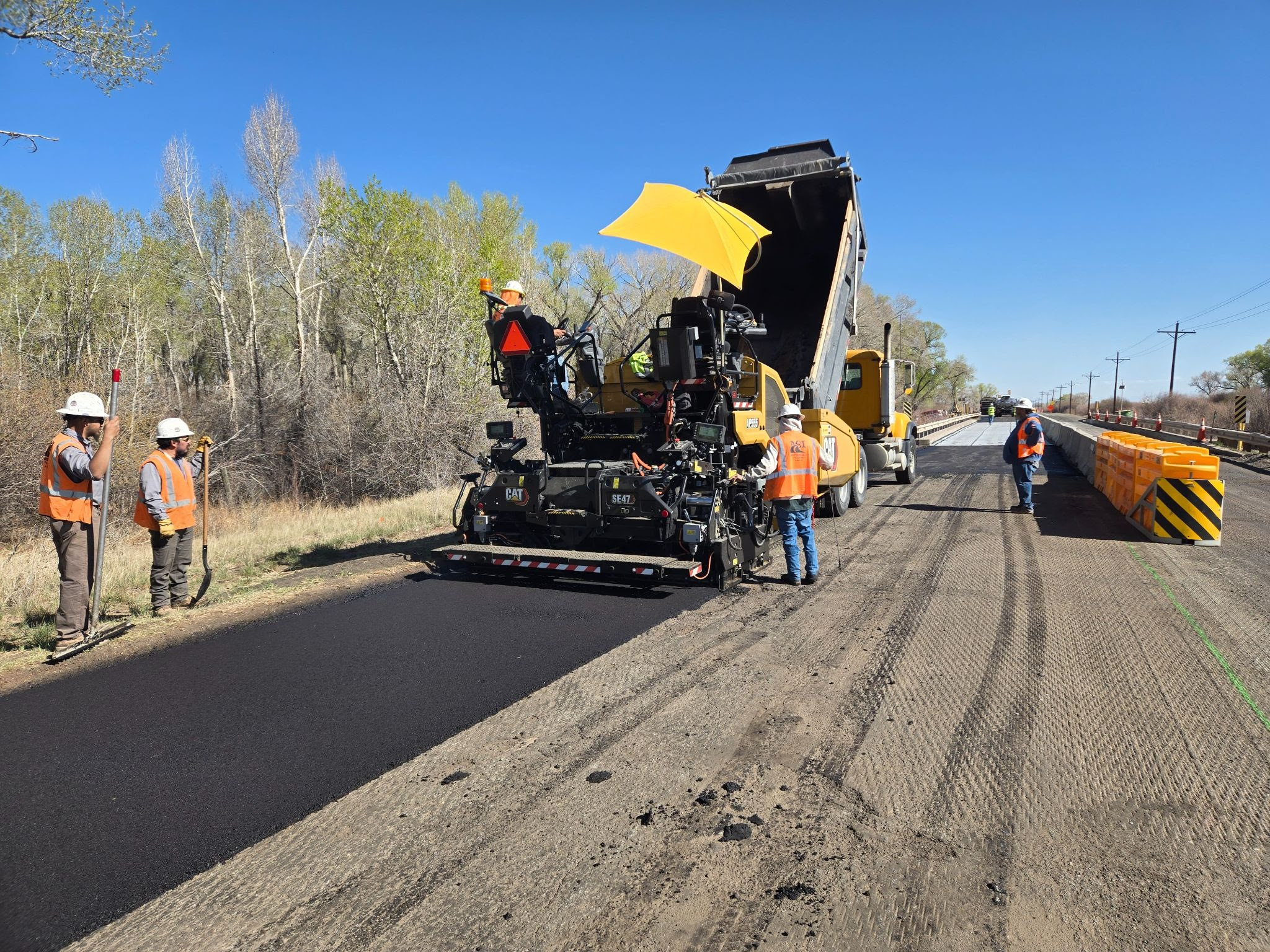 US 285 Bridge Improvements in Conejos County Paving Operations North Branch Conejos River.jpg detail image