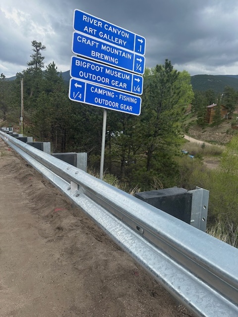 US 285 Resurfacing in Park County new guardrail west of Bailey.jpeg detail image