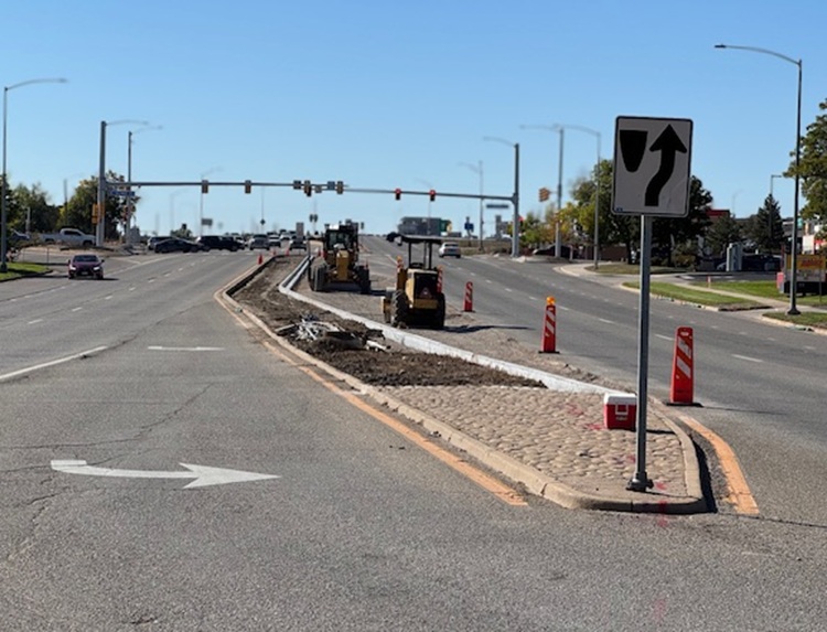 US 287 Intersection Improvements in Broomfield County - Median removal work southbound US 287 at Midway on Oct. 4, 2026.jpg detail image