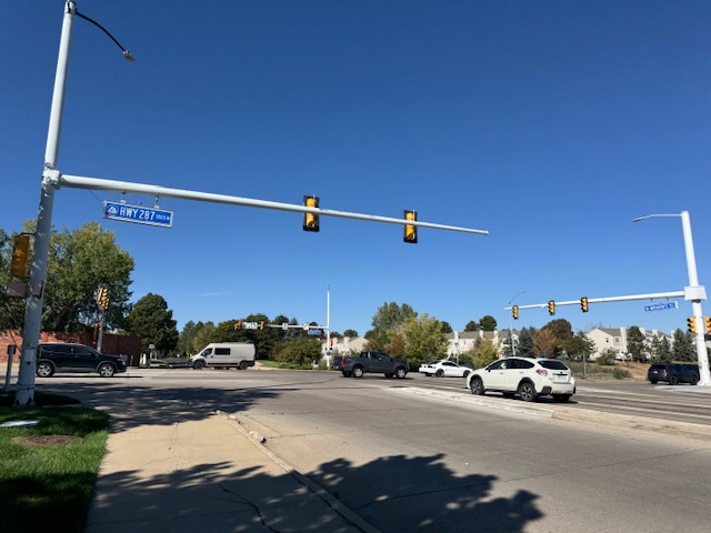 US 287 Intersection Improvements in Broomfield County West view US 287 Miramonte Boulevard.jpeg detail image