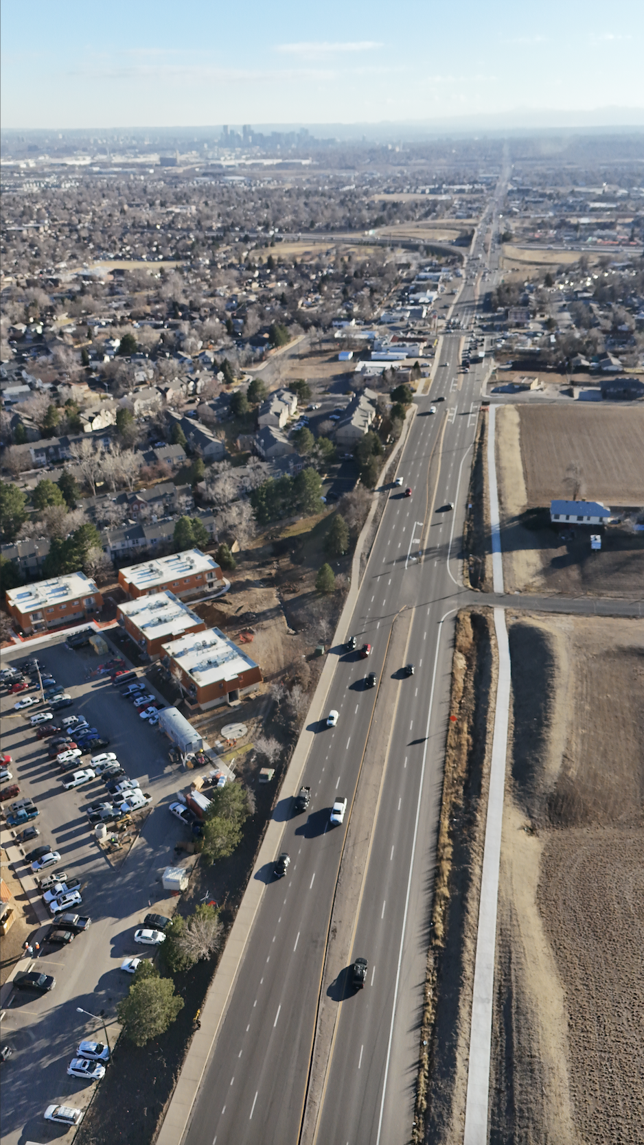 US 287 Resurfacing new resurfacing and sidewalk.jpg detail image