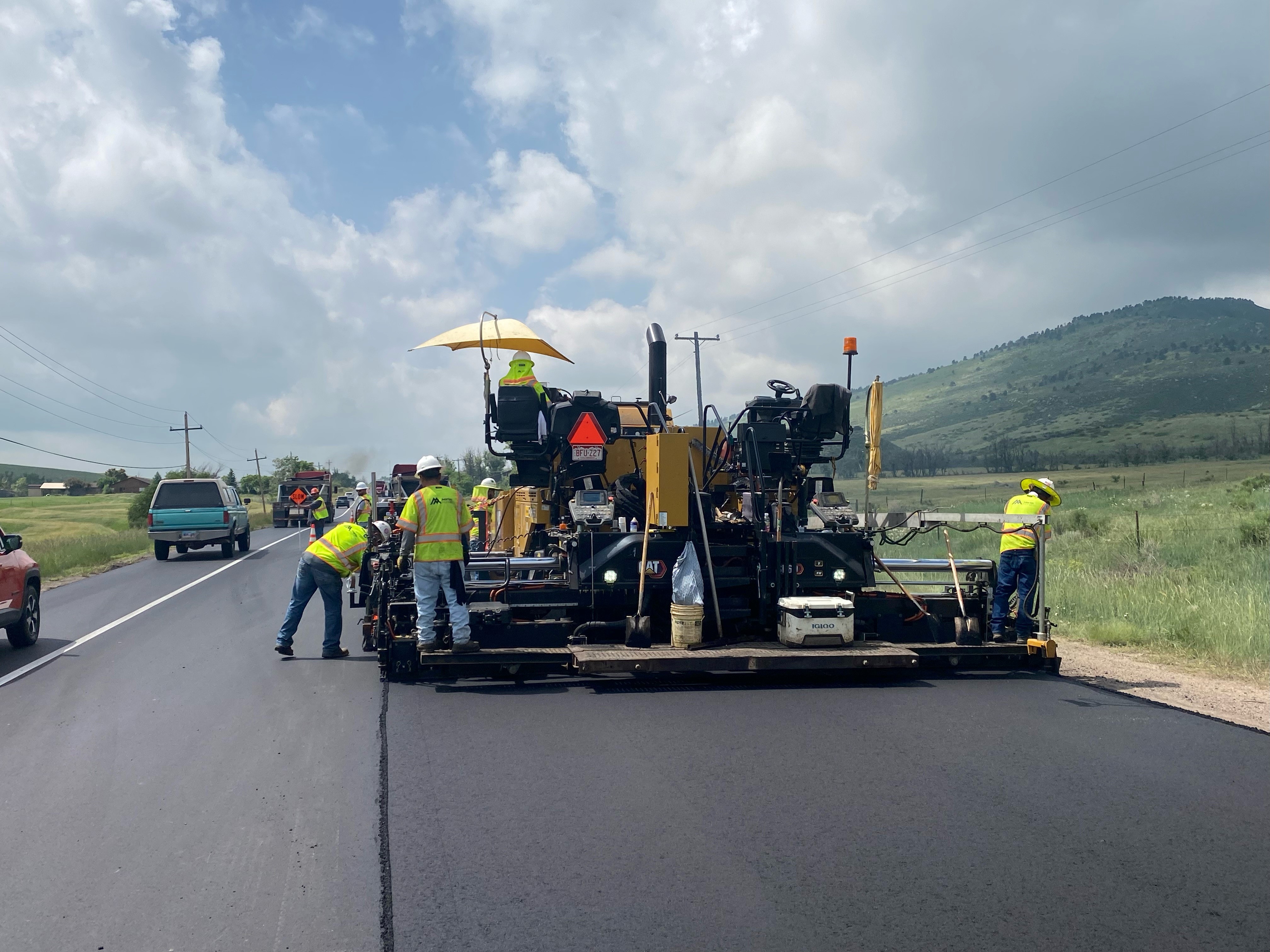 Paving operations take place on US 6 in late June detail image