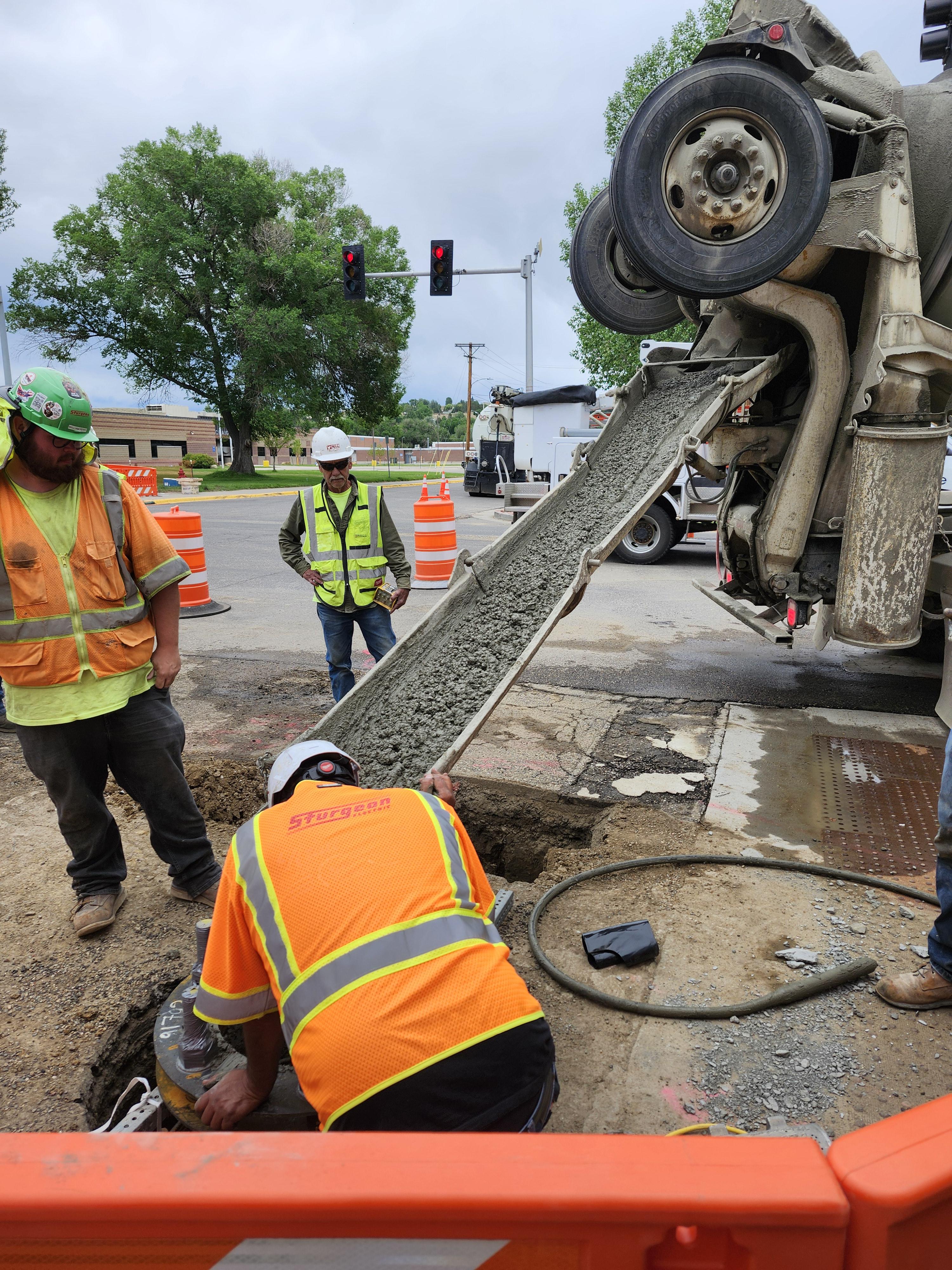 US 40 and CO 13 Signals Upgrade in Craig Caisson Pouring June 2025.jpg detail image