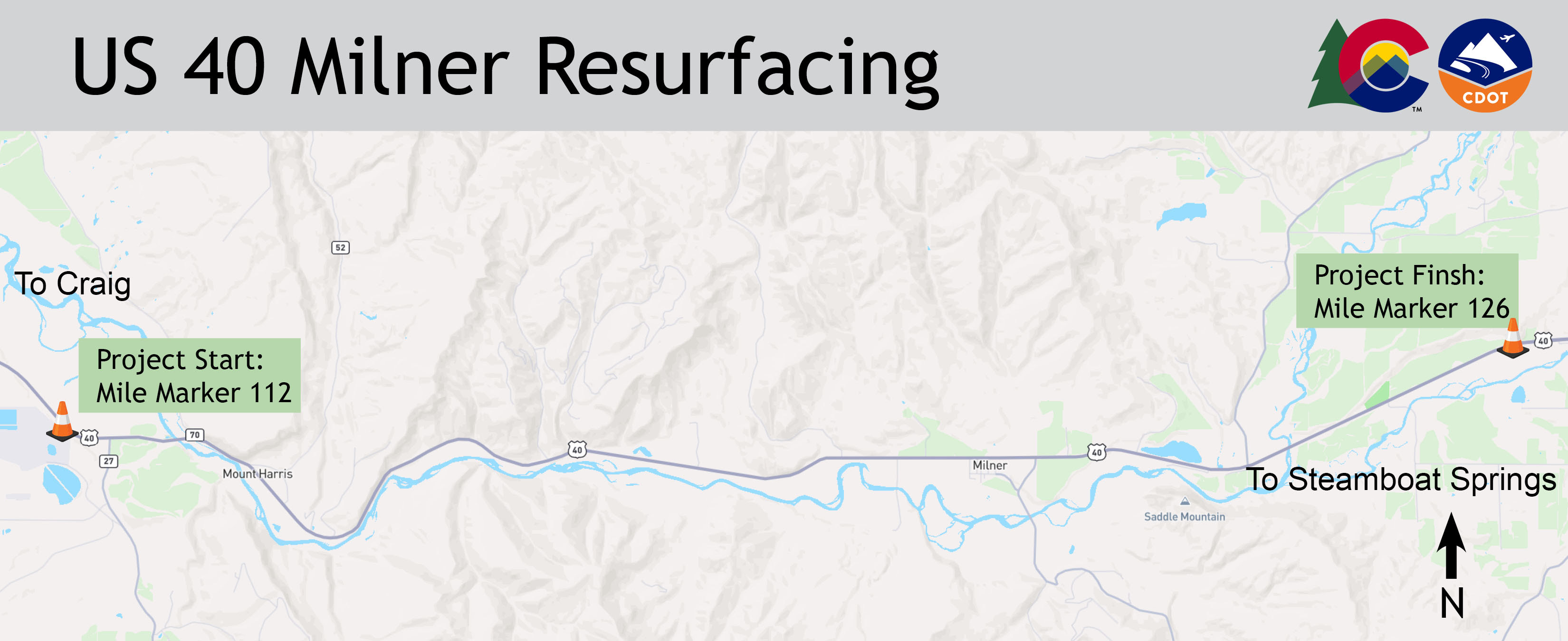 US 40 Milner Resurfacing Project Map.jpg detail image