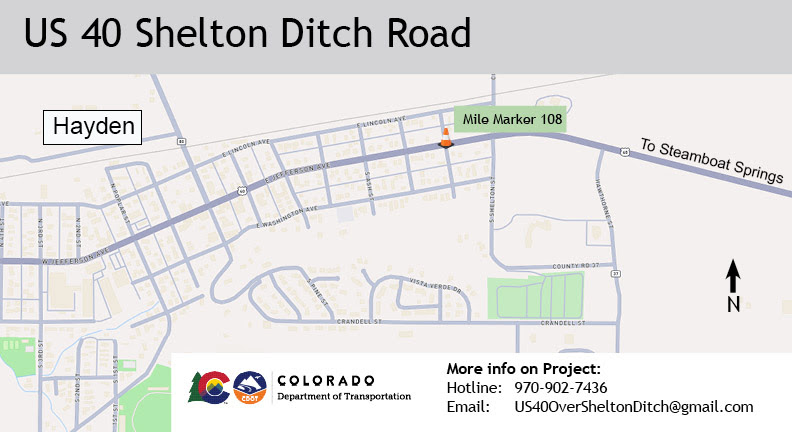 US 40 over Shelton Ditch Bridge Replacement project map.jpg detail image