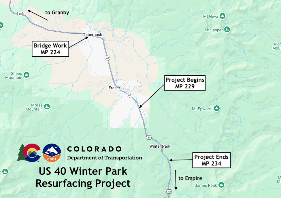 Map US 40 Winter Park Resurfacing Project .jpg detail image