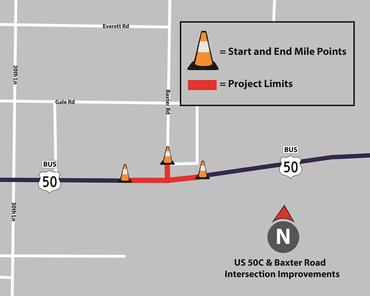 Map of US 50c and Baxter Road in eastern Pueblo County..jpg detail image