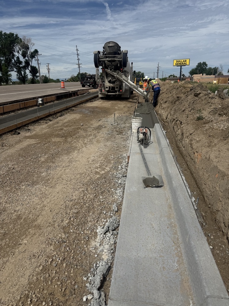 US 50 and Baxter Road Intersection Safety Improvements Curb and Gutter Concrete Pour.jpg detail image