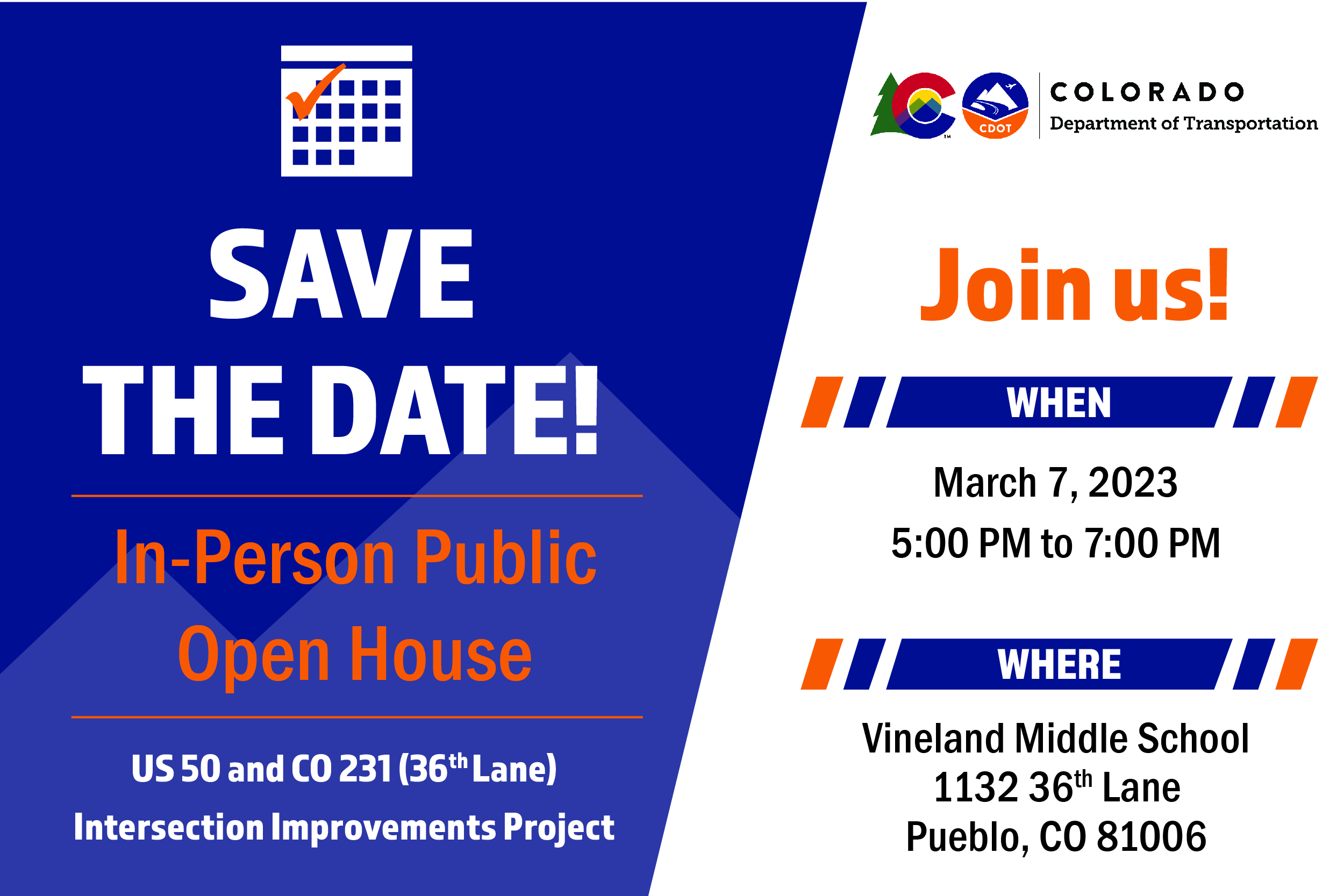 US 50 and CO 231 (36th Lane) Intersection Improvements Save the Date Public Meeting 2.7.23-01.jpg detail image