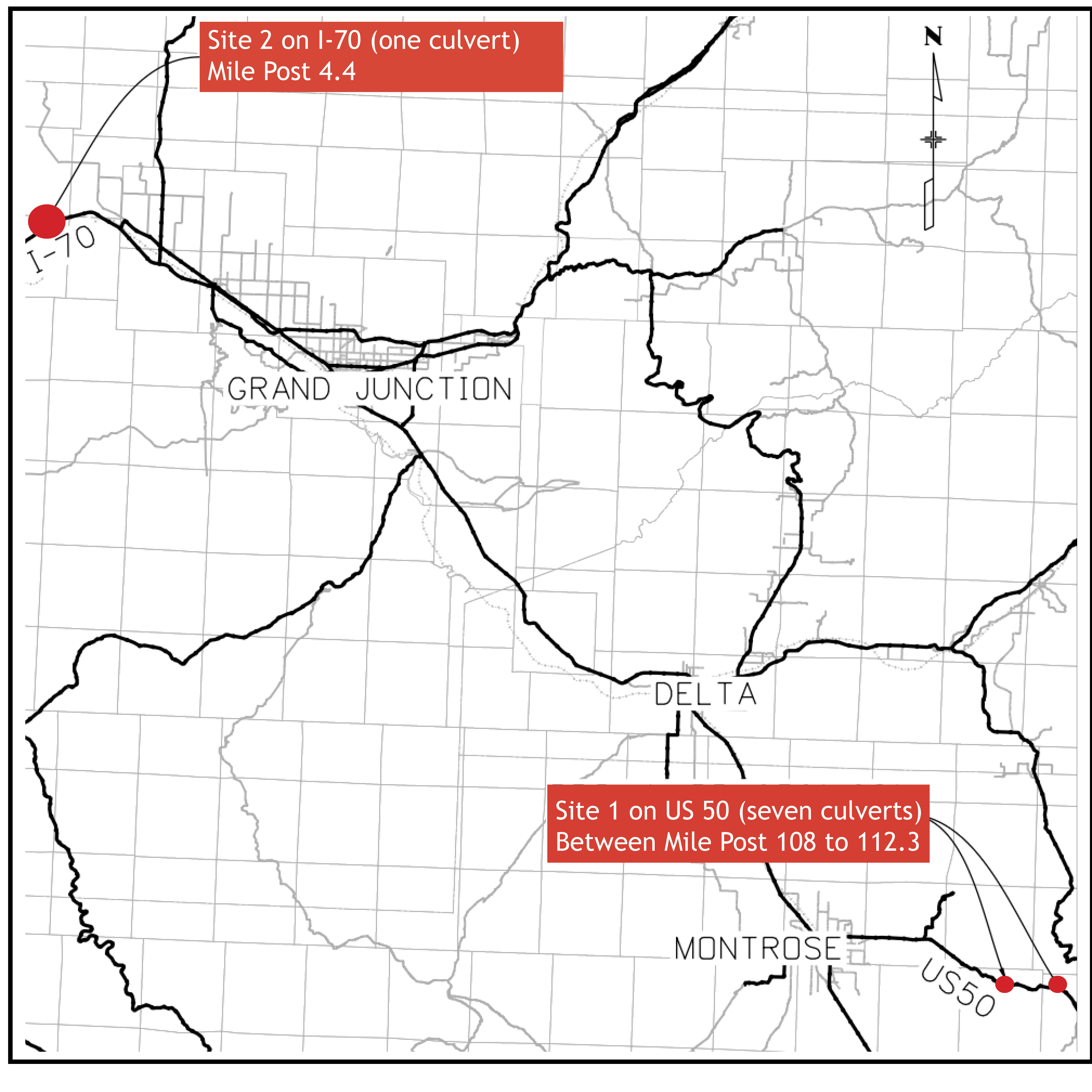 US 50 Culvert in Mesa & Montrose Counties Project Map.jpg detail image