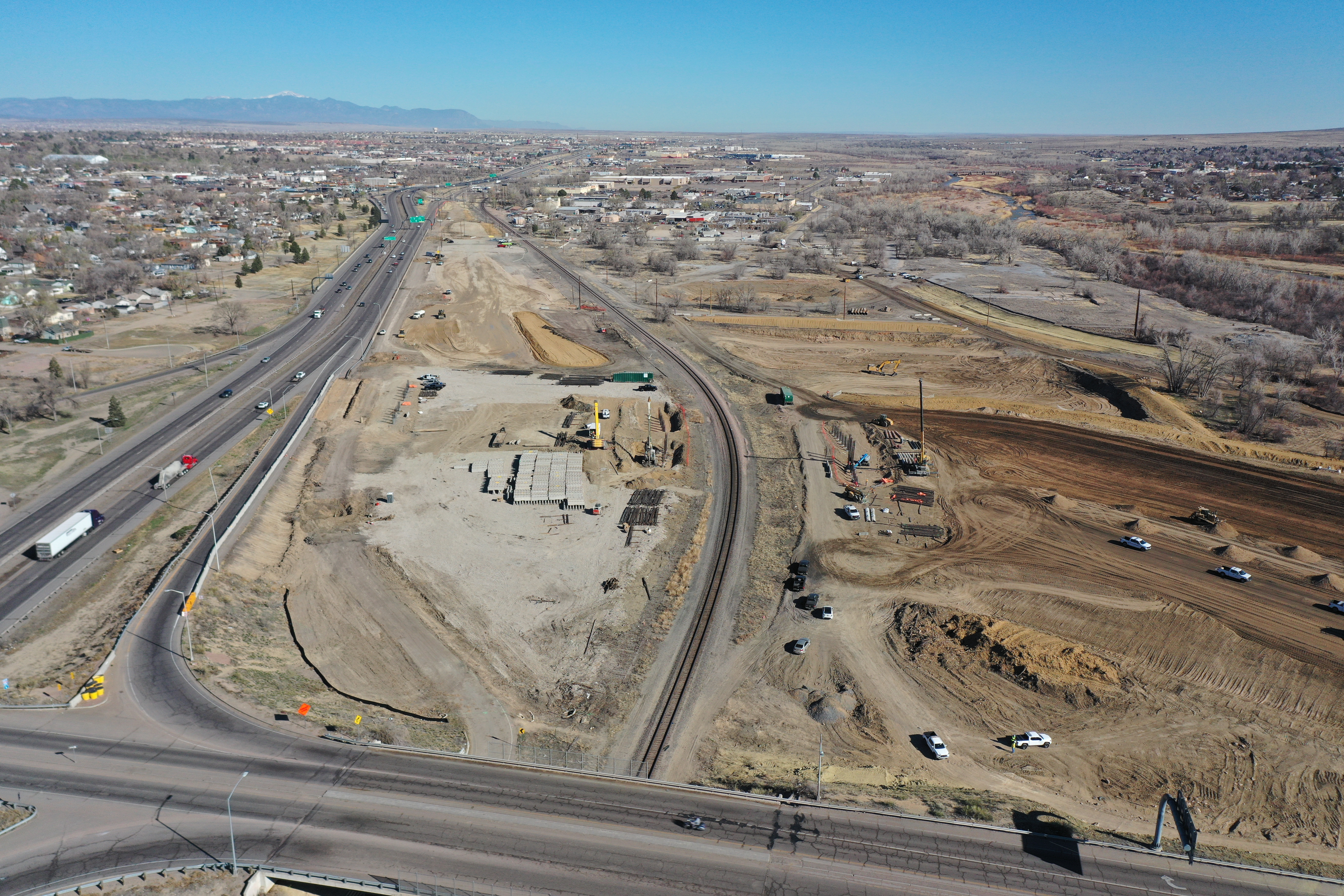 I-25 US 50B Interchange Aerial photo looking to the north March 2025.JPG detail image