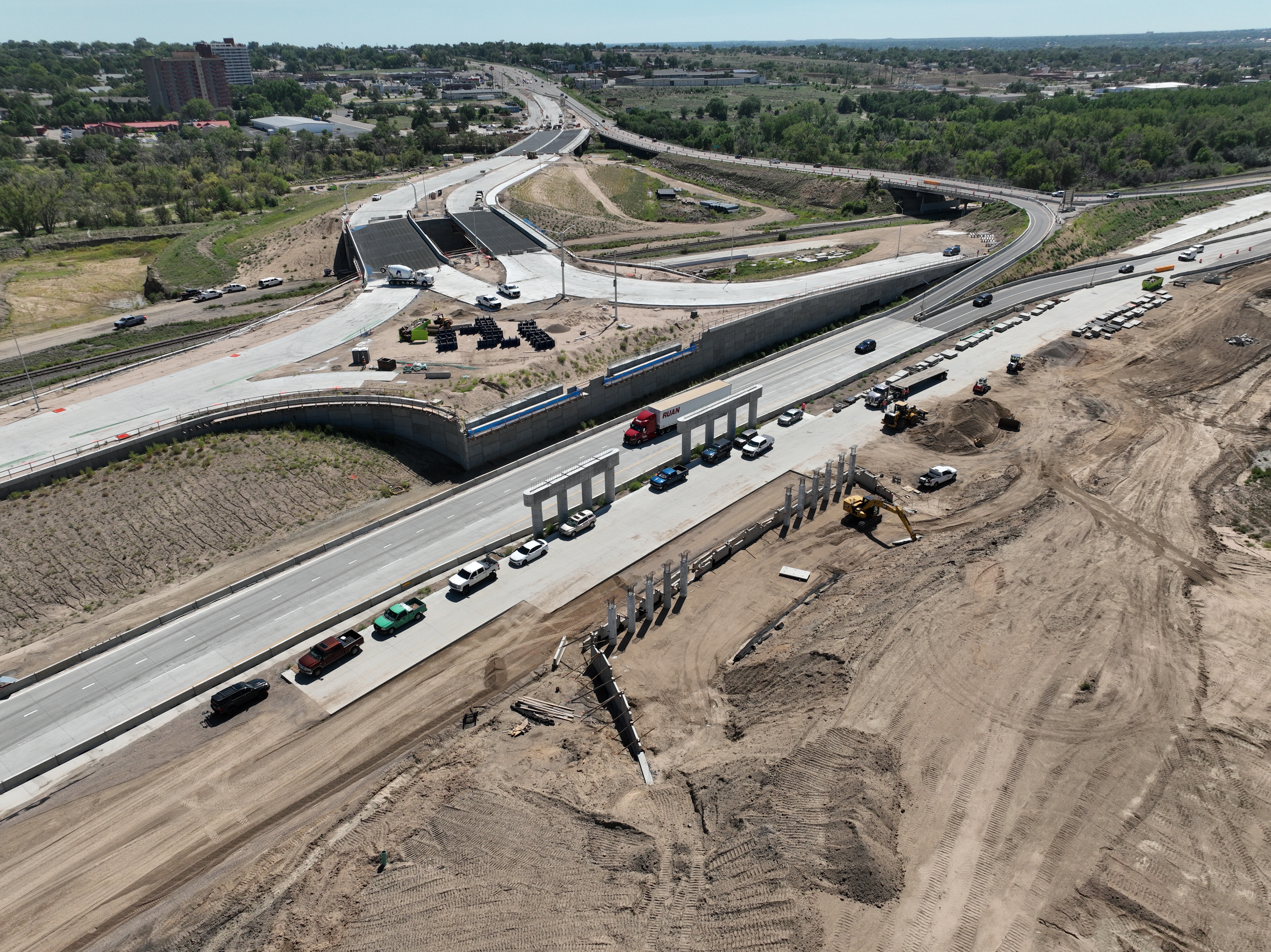 I-25/US 50B Interchange - View of Bridge Construction Over I-25.JPG detail image