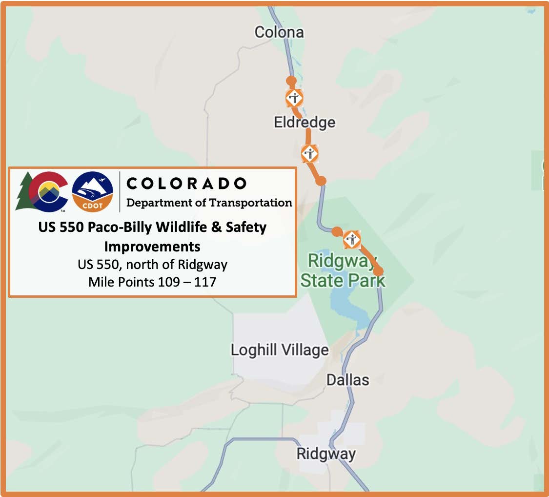 US 50 Widening Project Map