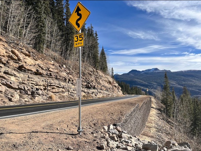Completed wall replacement at the Coal Bank Pass location (Mile Point 56.9)