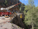 US 550 Retaining Wall and Tunnel Repairs shotcrete application to fill voids in the wall July 2026.png thumbnail image