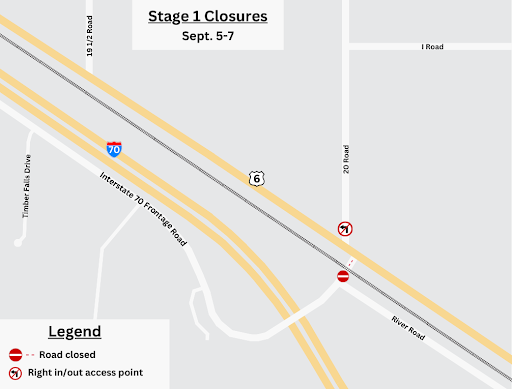 US 6 US 20 Stage 1 Closure Map