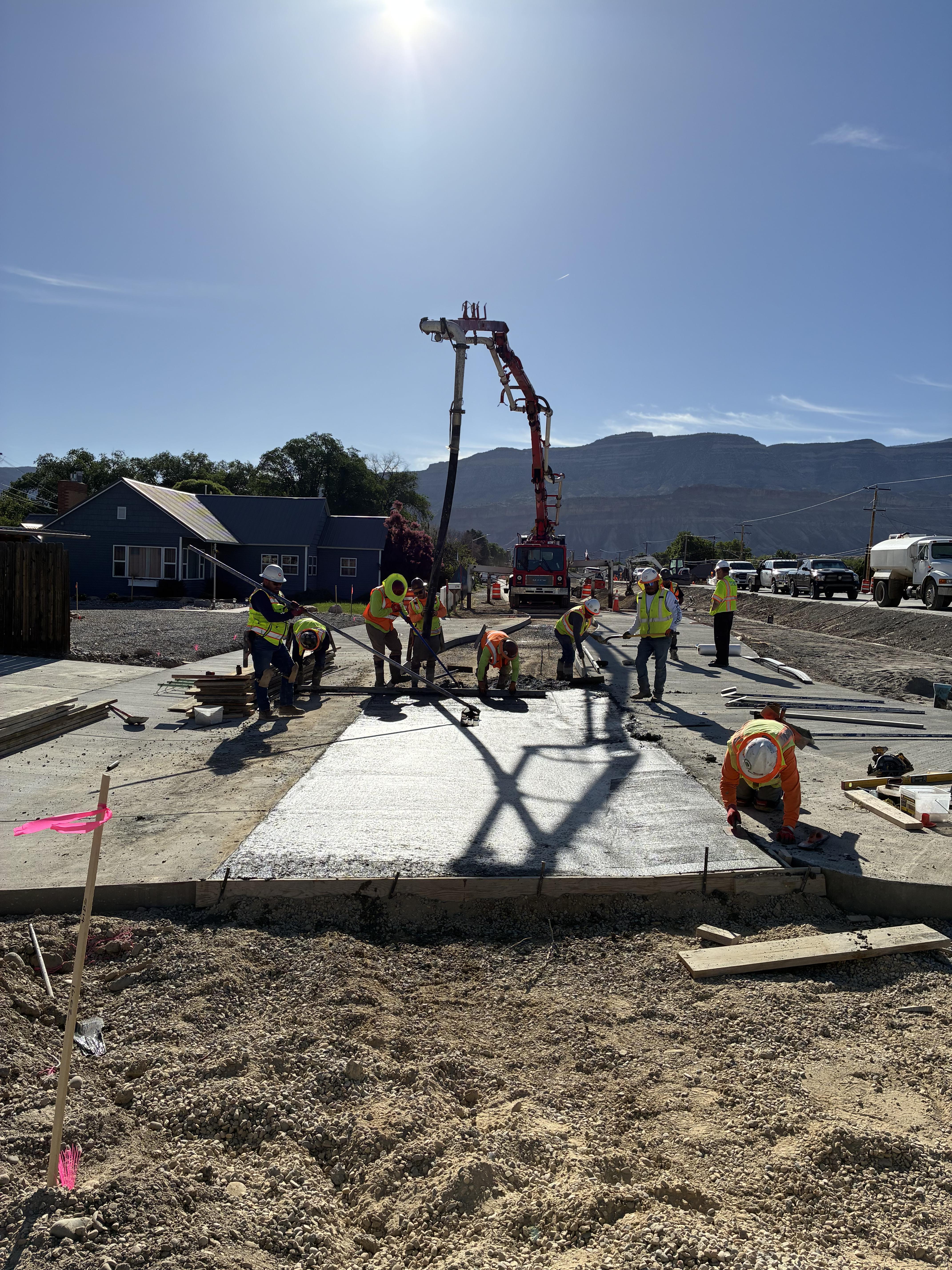 US 6 Palisade Intersection Improvements cement paving west 8th June 2026.jpeg detail image