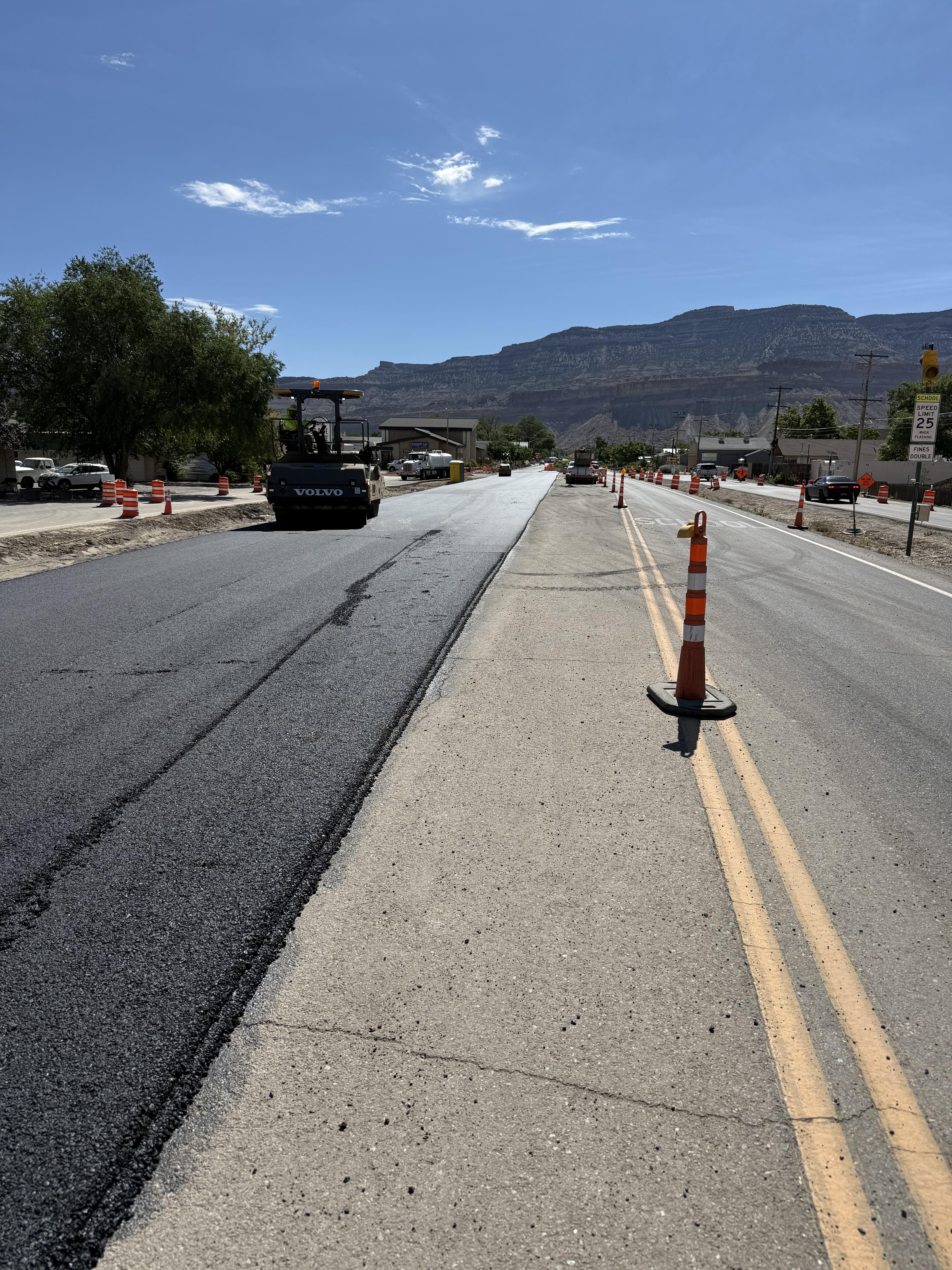 US 6 Palisade Intersection Improvements westbound asphalt paving June 2026.jpeg detail image