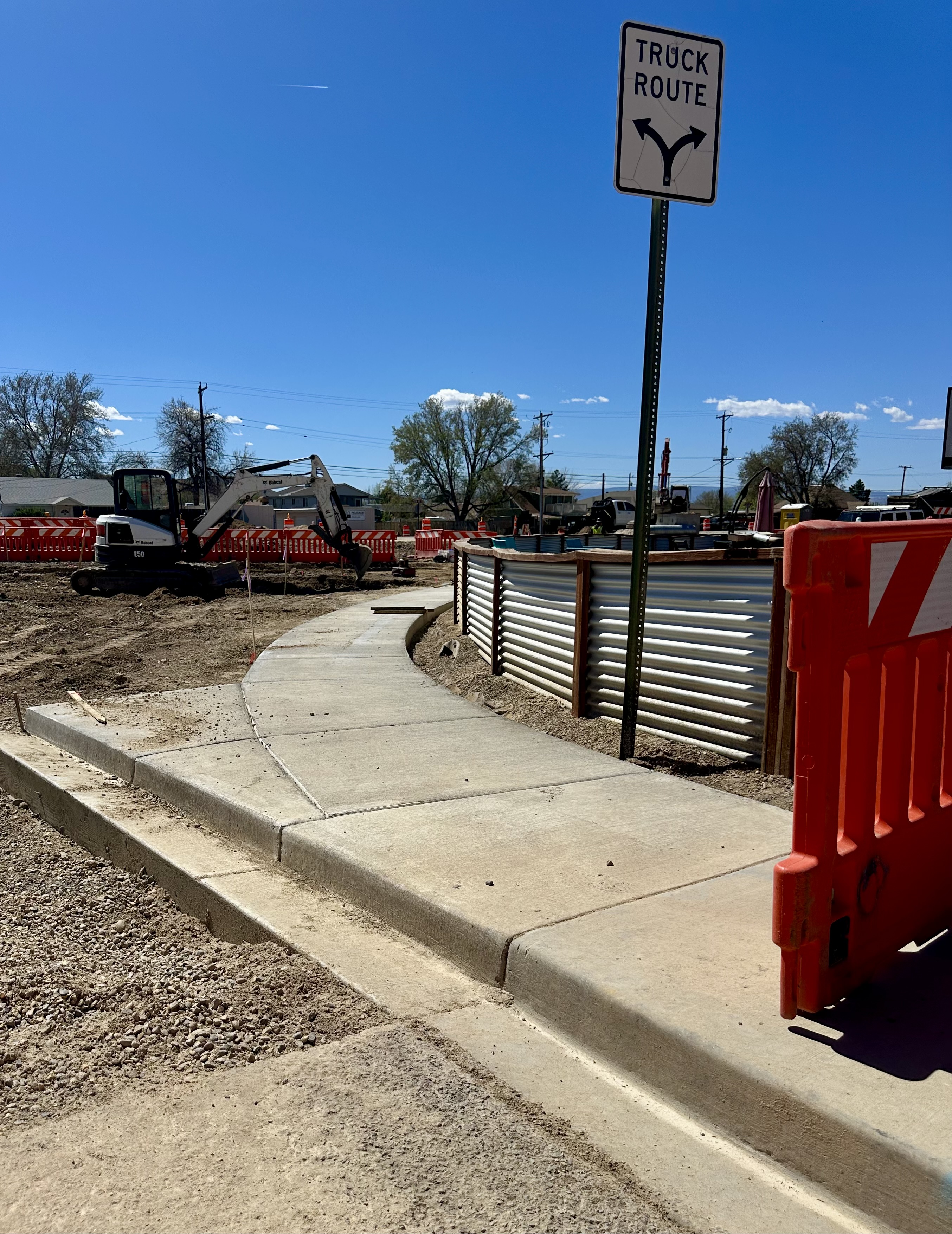 US 6 Palisade Intersection Improvements new sidewalk at the northwest corner of Iowa Avenue.jpeg detail image
