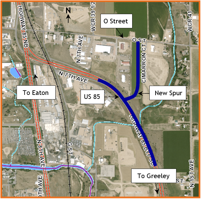 US 85 and O Street Project Map