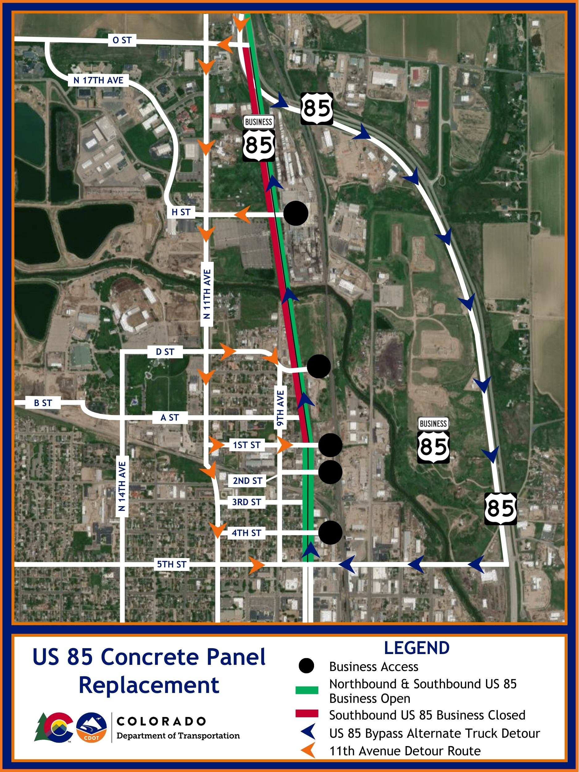 US 85 Southbound Closed 1 Street to O Street.jpg detail image