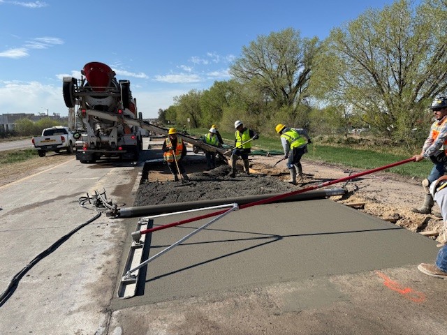 US 85 Concrete Panel Replacement Concrete finishing May 2025.jpg detail image