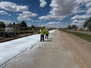 US 85 Concrete Panel Replacement Freshly Poured Concrete Panel Cures Before Saw Cutting on May 2025.jpg thumbnail image