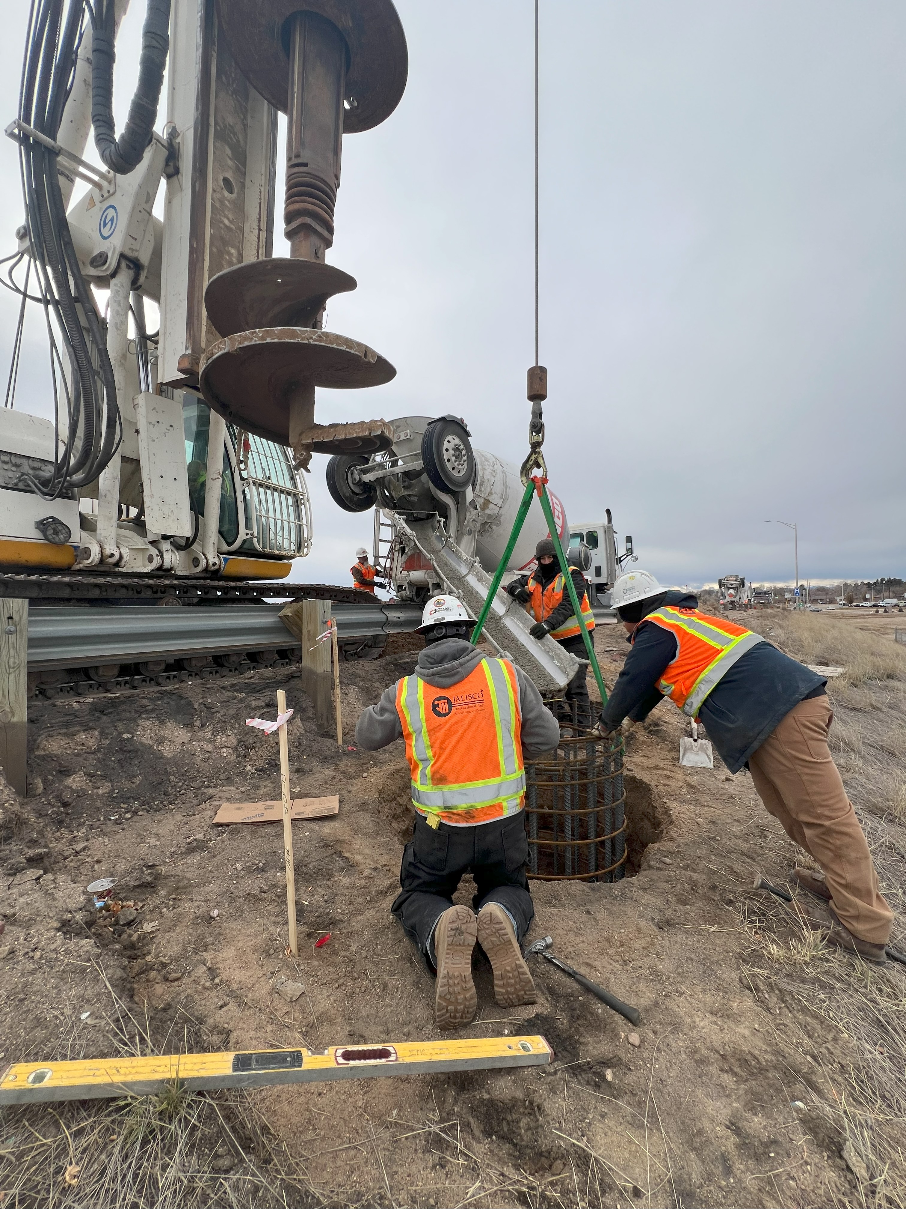 US 85 and US 34 Interchange Improvements Pouring Cassain to Prepare for Sign Installation.jpg detail image