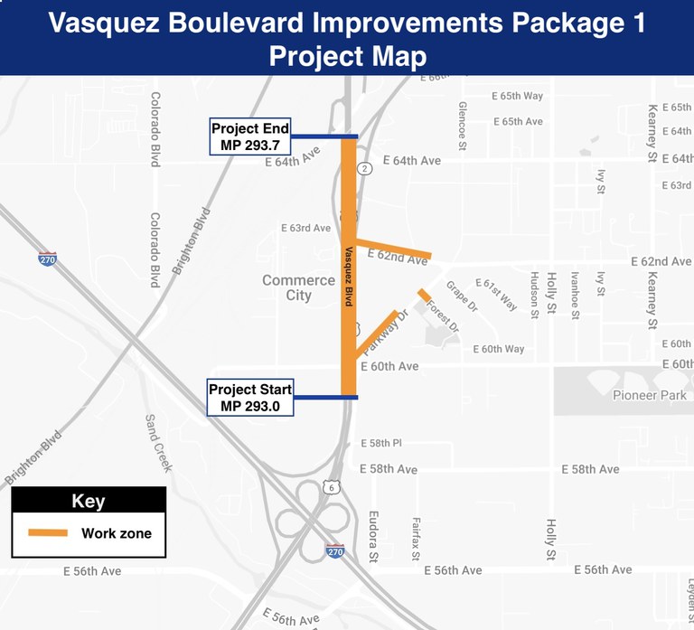 Vasquez Boulevard Package 1 Project Map Vasquez Boulevard Package 1 Project Map