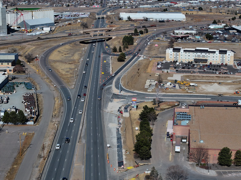 Progress photo of Vasquez Boulevard between East 62nd and East 64th avenues.