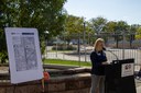 Vasquez Boulevard Improvements: I-270 to 64th Avenue - Region 1 Regional Transportation Director Jessica Myklebust speaking at groundbreaking.jpg thumbnail image