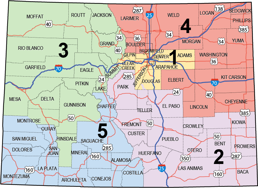 CDOT Colorado Map detail image