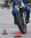 Rider navigating through two cones thumbnail image