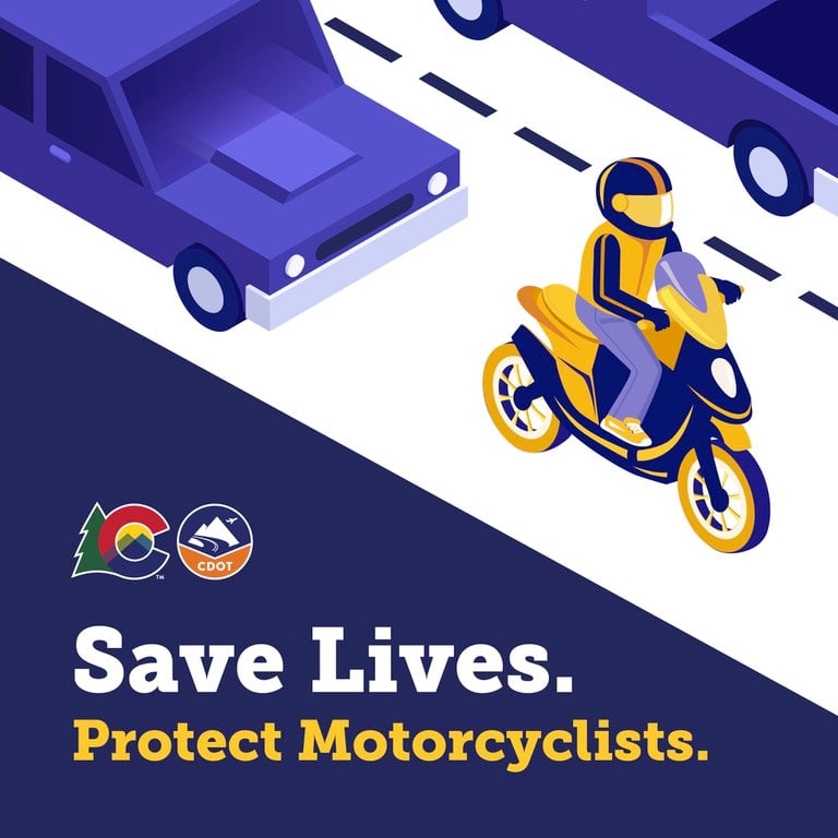 Save Lives. Protect Motorcyclists. social graphic