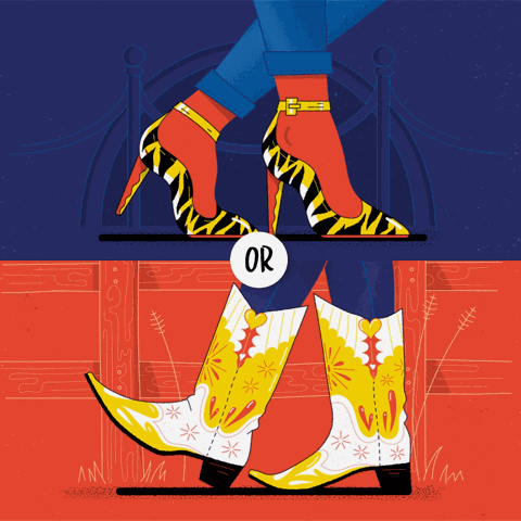 heels versus booths graphic