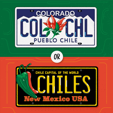 Colorado chiles versus New Mexico chiles graphic