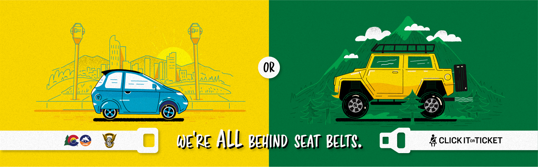 We're All Behind Seat Belts - Vehicles Billboard detail image