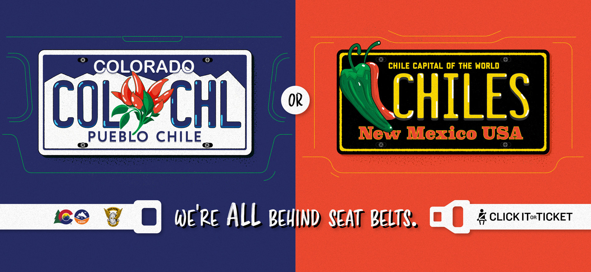 We're All Behind Seat Belts - Chiles detail image