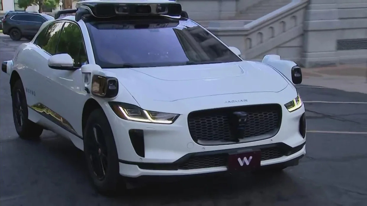 Waymo self driving cars Colorado capitol detail image