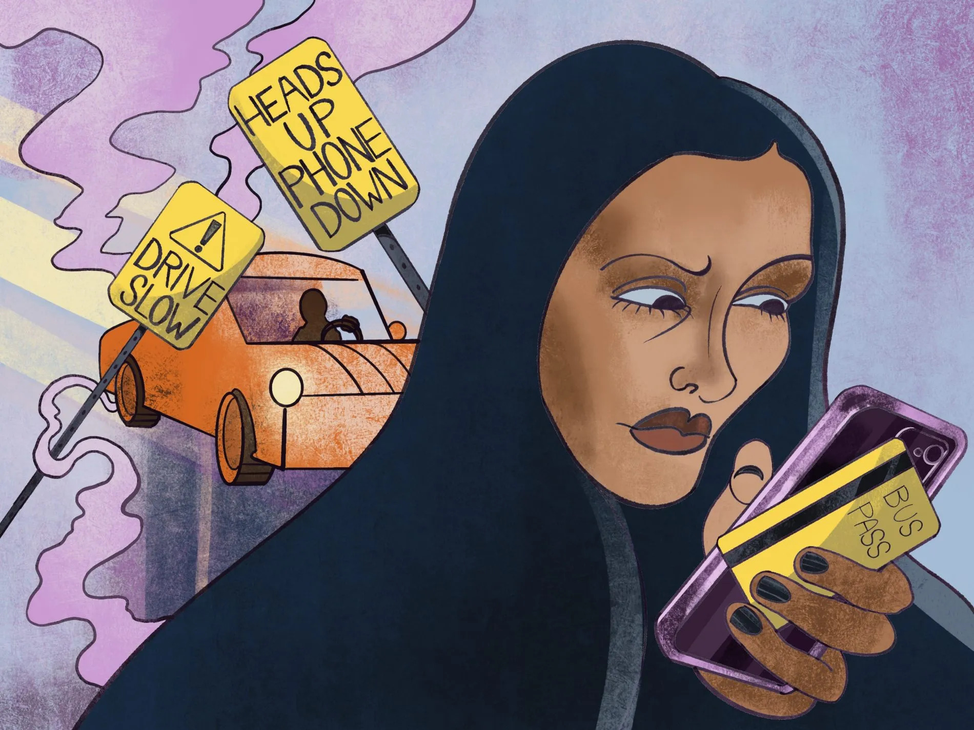 Pedestrian safety illustration detail image