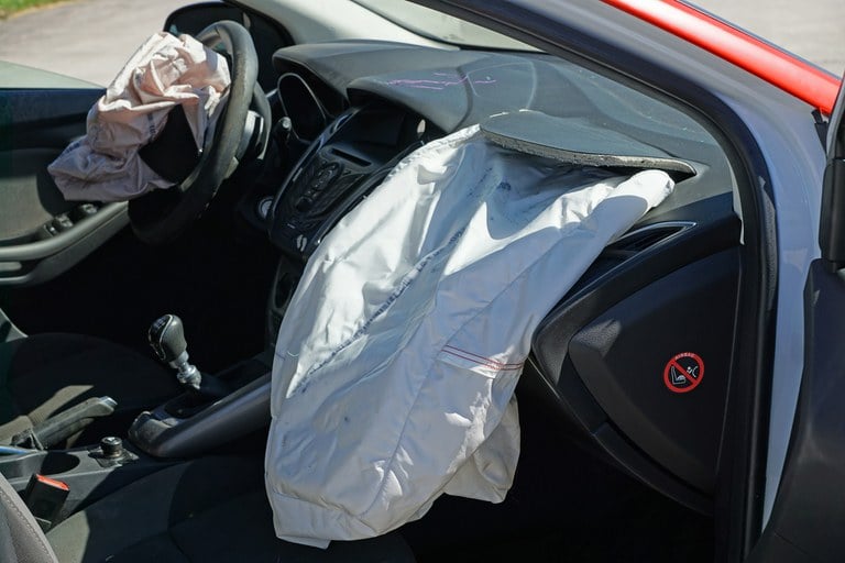 Airbag deployed on passenger side of vehicle 