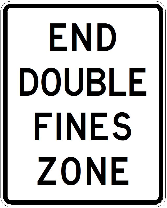 R2-11a End Double Fines Zone Image detail image