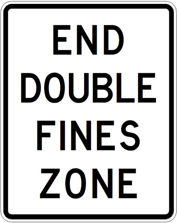 R2-11 End Double Fines Zone Image