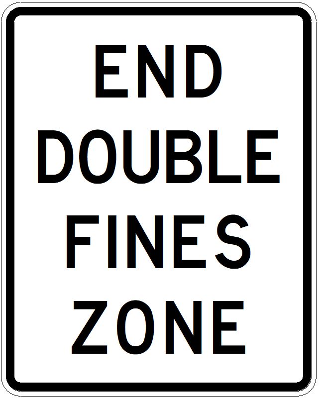 R2-11 End Double Fines Zone Image detail image