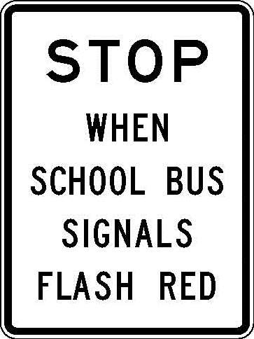R10-50 Stop When School Bus Signals Flash Red JPEG detail image
