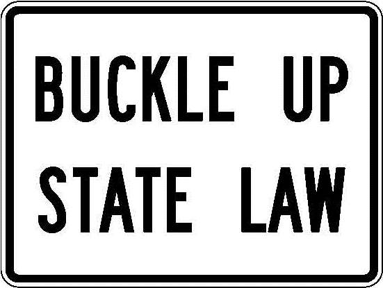 R16-1aP Buckle Up State Law JPEG detail image