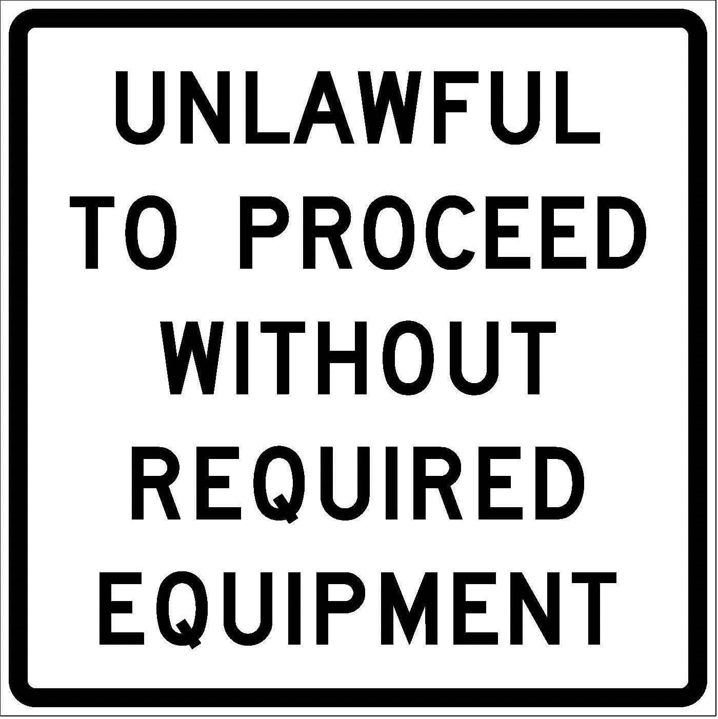 R52-10c Unlawful To Proceed Without Required Equipment JPEG detail image