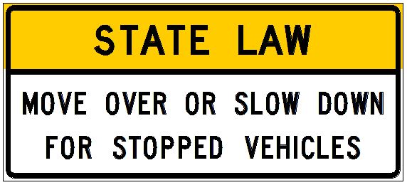 R52-6a State Law - Move Over Or Slow Down For Stopped Emergency And Maintenance Vehicles JPEG detail image