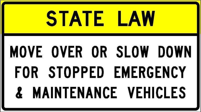 R52-6a State Law - Move Over or Slow Down for Stopped Emergency & Maintenance Vehicles JPEG